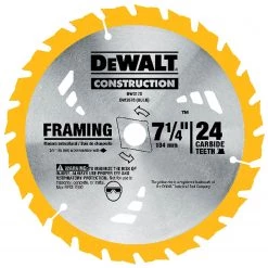 DeWalt DW3178 7 1/4" 24 Tooth Framing Saw Blade
