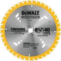 DEWALT DW3184 Series 20 8-1/4-Inch 40 Tooth ATB Thin Kerf Saw Blade With 5/8-Inch Arbor