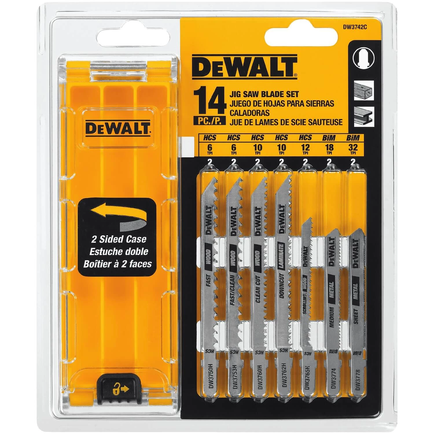 ACCESSORY KITS DeWALT DW3742C - 14 Piece Jig Saw Blade Set 3 ACCESSORY KITS DeWALT DW3742C - 14 Piece Jig Saw Blade Set