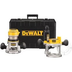 DEWALT DW618PK 2-1/4 HP (MAXIMUM MOTOR HP) EVS FIXED BASE / PLUNGE ROUTER COMBO KIT W/ SOFT START POWER TOOLS