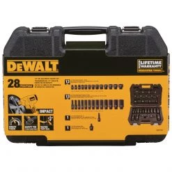 DeWalt DWMT19244 - (28 PC.) 1/2 IN. DRIVE STANDARD AND DEEP IMPACT SOCKET SET 6 PT. DRIVING AND FASTENING ACCESSORIES