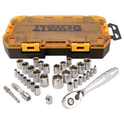 DRIVING AND FASTENING ACCESSORIES Dewalt DWMT73804 - TOUGH BOX 1/4" & 3/8" DRIVE SOCKET SET