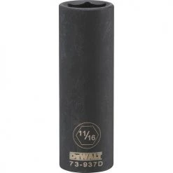 Dewalt DWMT73937OSP - 1/2 DRIVE DEEP IMPACT SOCKET - 6 POINT-11/16'' DRIVING AND FASTENING ACCESSORIES