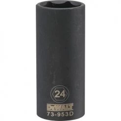 DRIVING AND FASTENING ACCESSORIES Dewalt DWMT73953OSP - 1/2 DRIVE DEEP IMPACT SOCKET - 6 POINT-24MM