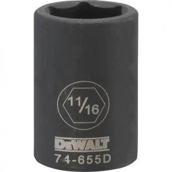 Dewalt DWMT74655OSP - 1/2 DRIVE IMPACT SOCKET - 6 POINT-11/16" DRIVING AND FASTENING ACCESSORIES