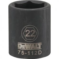 Dewalt DWMT75112OSP - 1/2 DRIVE IMPACT SOCKET - 6 POINT-22MM DRIVING AND FASTENING ACCESSORIES