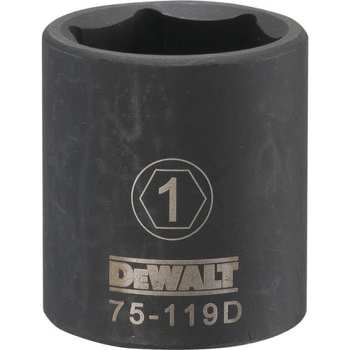 DRIVING AND FASTENING ACCESSORIES Dewalt DWMT75119OSP - 1/2 DRIVE IMPACT SOCKET - 6 POINT-1" 2 DRIVING AND FASTENING ACCESSORIES Dewalt DWMT75119OSP - 1/2 DRIVE IMPACT SOCKET - 6 POINT-1"
