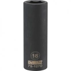 DRIVING AND FASTENING ACCESSORIES Dewalt DWMT75127OSP - 1/2 DRIVE DEEP IMPACT SOCKET - 6 POINT-18MM