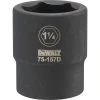 DRIVING AND FASTENING ACCESSORIES Dewalt DWMT75157OSP - 3/4 DRIVE IMPACT SOCKET - 6 POINT 1-1/4'' 1 DRIVING AND FASTENING ACCESSORIES Dewalt DWMT75157OSP - 3/4 DRIVE IMPACT SOCKET - 6 POINT 1-1/4''