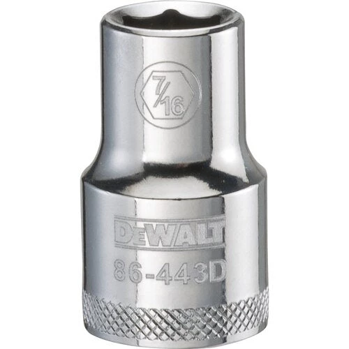 DRIVING AND FASTENING ACCESSORIES Dewalt DWMT86443OSP - 1/2 DRIVE SOCKET -6 POINT-7/16'' 3 DRIVING AND FASTENING ACCESSORIES Dewalt DWMT86443OSP - 1/2 DRIVE SOCKET -6 POINT-7/16''