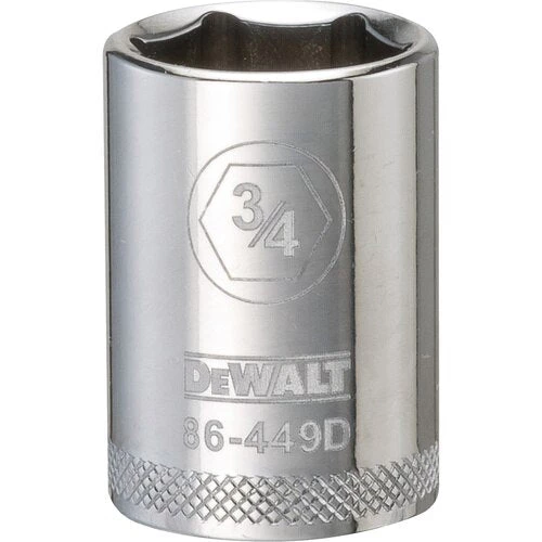 DRIVING AND FASTENING ACCESSORIES Dewalt DWMT86449OSP - 1/2 DRIVE SOCKET-6 POINT- 3/4'' 3 DRIVING AND FASTENING ACCESSORIES Dewalt DWMT86449OSP - 1/2 DRIVE SOCKET-6 POINT- 3/4''