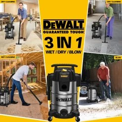 DEWALT DXV08S 8Gallon Wet/Dry Vacuum,120V/60Hz,4 Peak HP Shop Vac