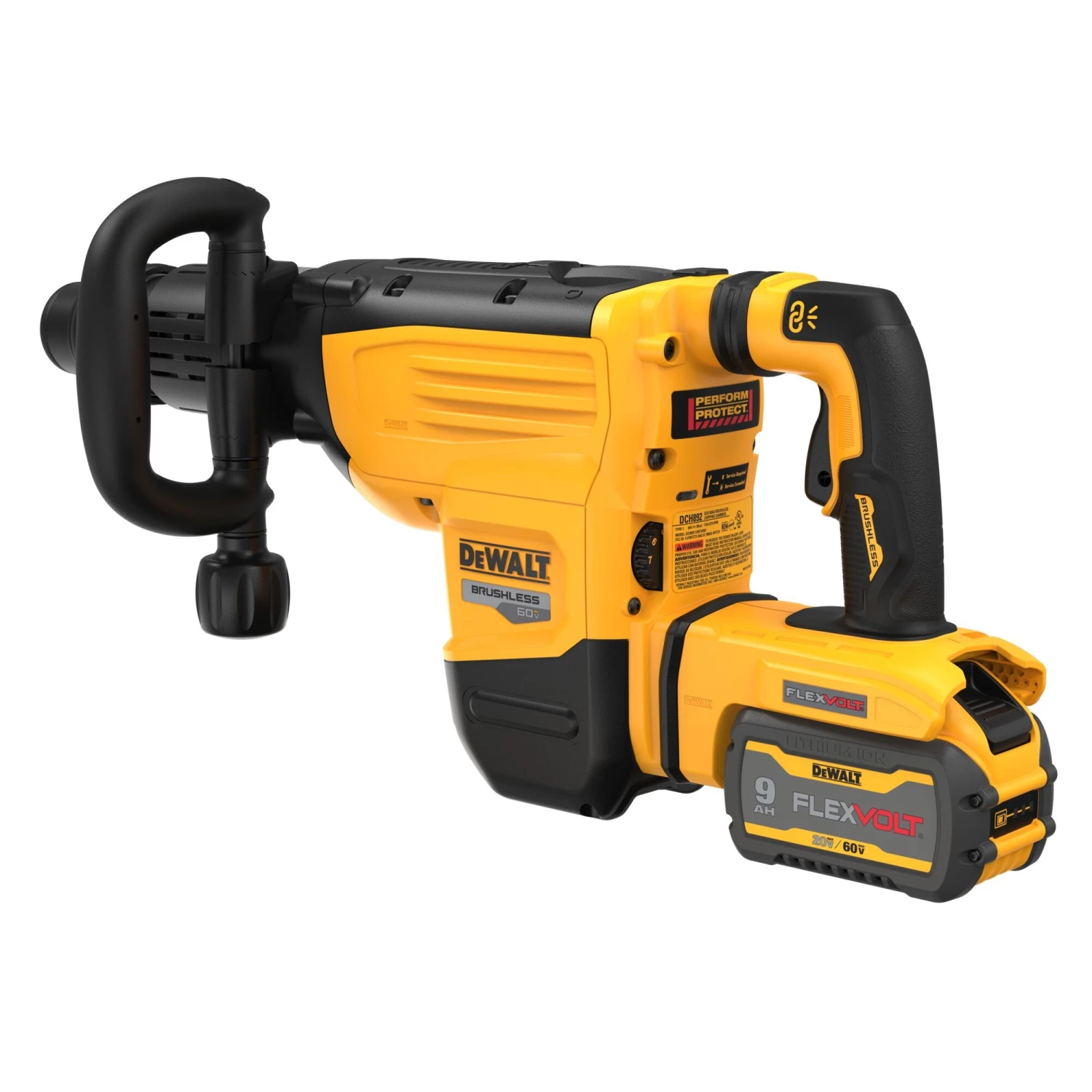 POWER TOOLS Dewalt Flexvolt - DCH892X1 - 60V MAX* 22 Lb Cordless SDS MAX Chipping Hammer Kit 7 POWER TOOLS Dewalt Flexvolt - DCH892X1 - 60V MAX* 22 Lb Cordless SDS MAX Chipping Hammer Kit