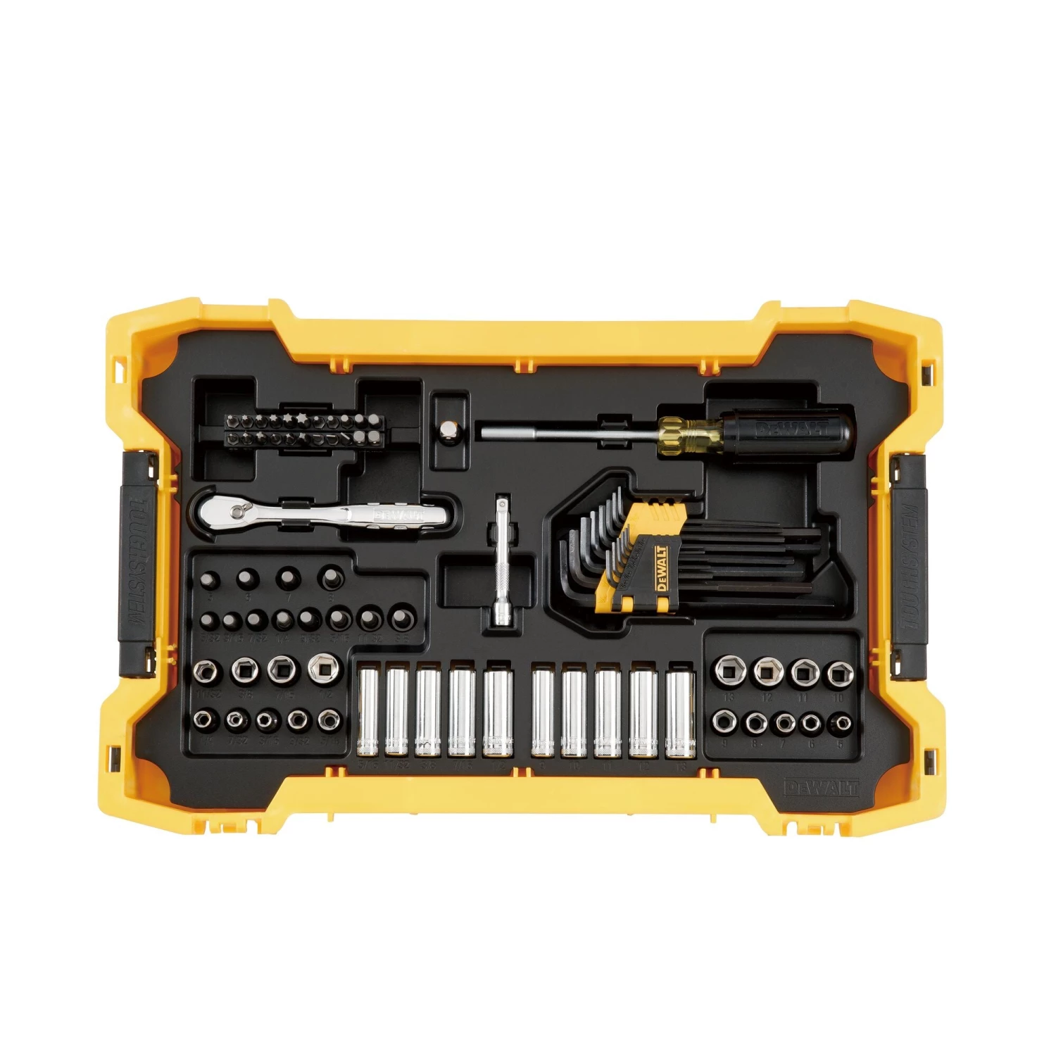 HAND TOOLS Dewalt DWMT45402 1/4 In And 3/8 In Mechanic Tool Set With ToughSystem® 2.0 Tray And Lid (131 Pc) 3 HAND TOOLS Dewalt DWMT45402 1/4 In And 3/8 In Mechanic Tool Set With ToughSystem® 2.0 Tray And Lid (131 Pc)