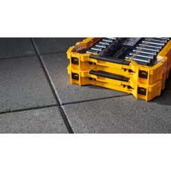 Dewalt DWMT45403 3/8 In And 1/2 In Mechanic Tool Set With ToughSystem® 2.0 Tray And Lid (85 Pc)