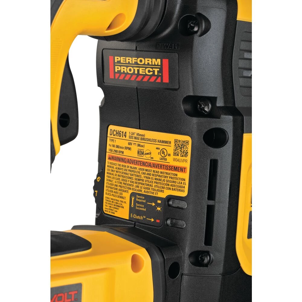 POWER TOOLS Dewalt DCH614X2 60V MAX* 1-3/4 IN. BRUSHLESS CORDLESS SDS MAX COMBINATION ROTARY HAMMER KIT 6 POWER TOOLS Dewalt DCH614X2 60V MAX* 1-3/4 IN. BRUSHLESS CORDLESS SDS MAX COMBINATION ROTARY HAMMER KIT