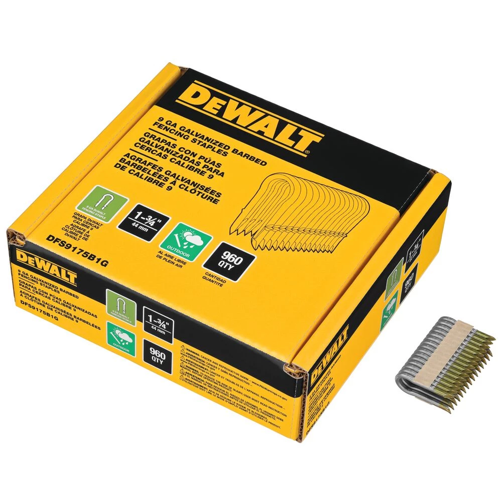 DEWALT DFS9175B1G 9 GA GALVANIZED BARBED FENCING STAPLES ACCESSORIES 3 DEWALT DFS9175B1G 9 GA GALVANIZED BARBED FENCING STAPLES ACCESSORIES