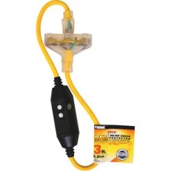 Wise Line Tools GFCI GF320803 - 3ft Tripple Tap Adapt. EXTENSION CORDS