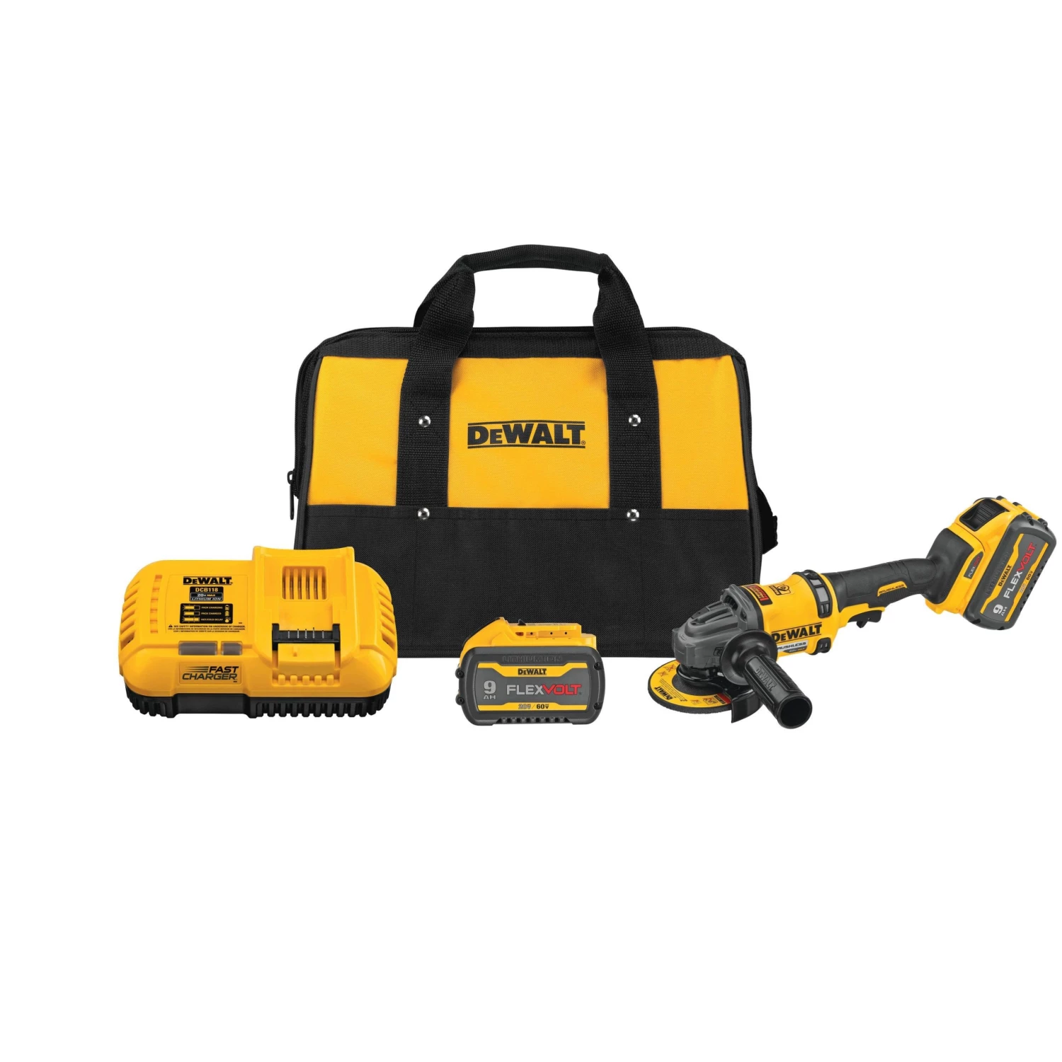 DeWalt DCG418X2 - Gen 2 - 60V BRUSHLESS 4-1/2"-6" GRINDER KIT (2 - DCB609) 3 DeWalt DCG418X2 - Gen 2 - 60V BRUSHLESS 4-1/2"-6" GRINDER KIT (2 - DCB609)