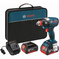 DRIVING AND FASTENING ACCESSORIES Bosch IDH182-01 18V Brushless Socket Ready Impact Driver With 2 Batteries, Charg