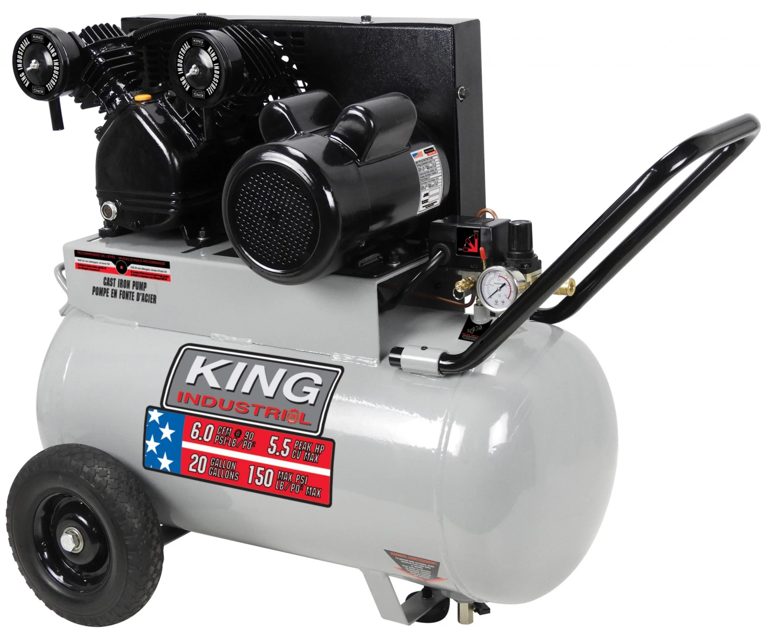KING CANADA SALE KING KC-2051H2 - 5.5 HP 20gal. Air Compressor 3 KING CANADA SALE KING KC-2051H2 - 5.5 HP 20gal. Air Compressor