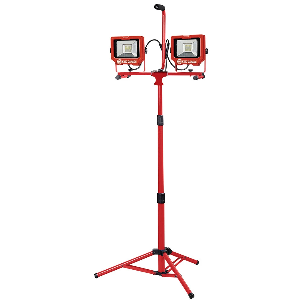 King Canada 49-90-1977 - 6000 LUMEN TWIN LED WORK LIGHT TRIPOD 3 King Canada 49-90-1977 - 6000 LUMEN TWIN LED WORK LIGHT TRIPOD