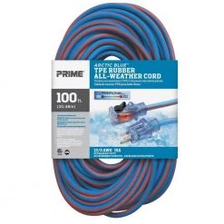 Prime LT530835 Extra Heavy Duty 100-Foot Artic Blue All-Weather Extension Cord