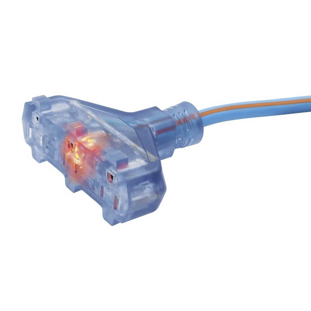 Prime LT630830 Ultra Heavy Duty 50FT Triple Tap Artic Blue All-Weather Ext Cord 6 Prime LT630830 Ultra Heavy Duty 50FT Triple Tap Artic Blue All-Weather Ext Cord