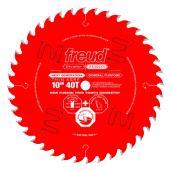 Freud P410T - THIN KERF PREMIER FUSION 10" 40T WOODWORKING