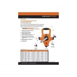 Keson 200' Nylon Coated Steel Measuring Tape