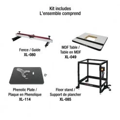 KING XL-200MEP - ROUTER TABLE KIT (XL-049, XL-080, XL-085 & XL-114)