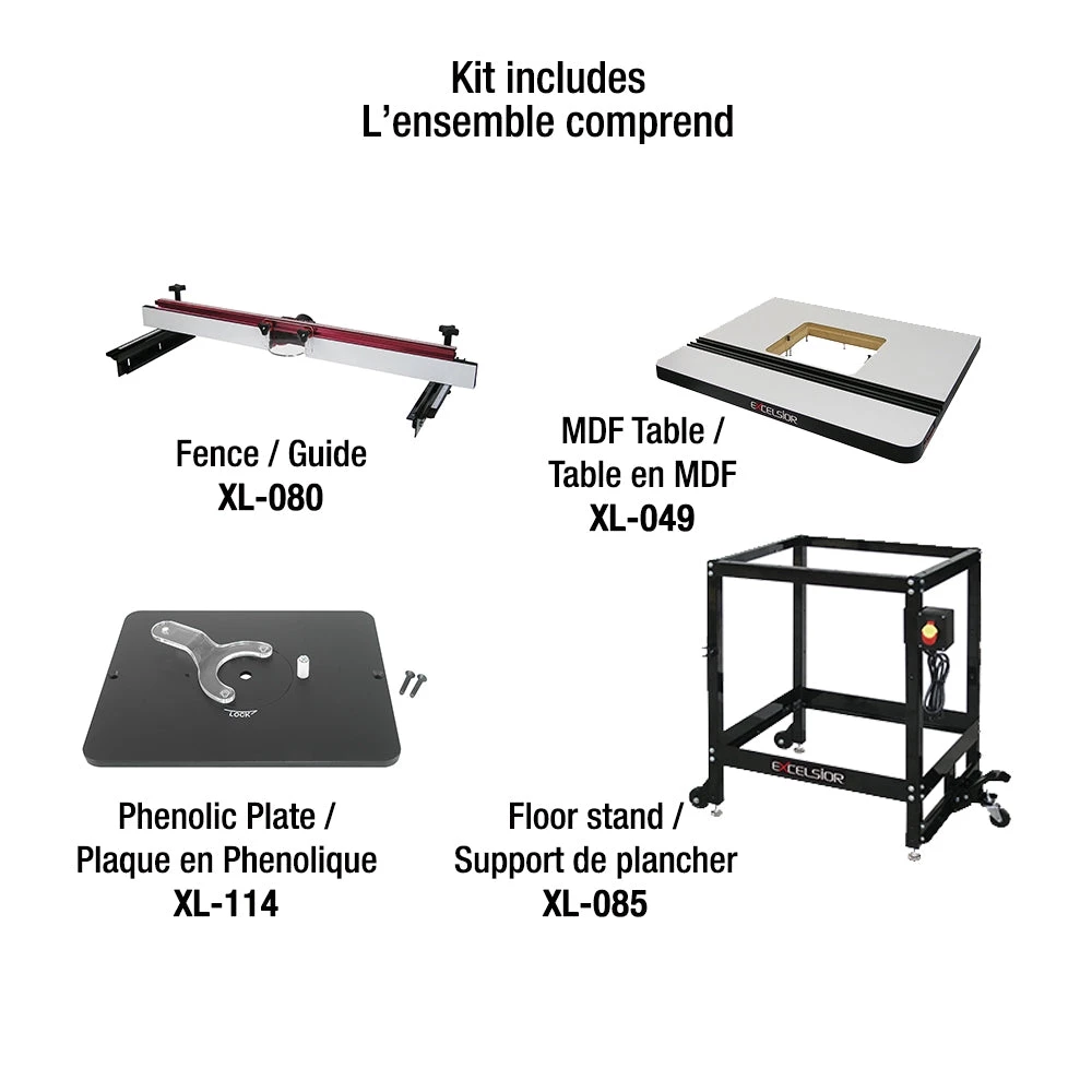 KING XL-200MEP - ROUTER TABLE KIT (XL-049, XL-080, XL-085 & XL-114) 4 KING XL-200MEP - ROUTER TABLE KIT (XL-049, XL-080, XL-085 & XL-114)