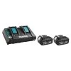 CHARGERS Makita Y-00315 - 18V Dual Port Rapid Charger With 2 4.0Ah Ba