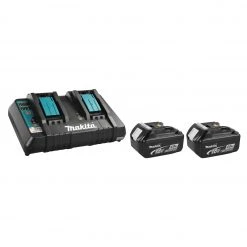 CHARGERS Makita Y-00315 - 18V Dual Port Rapid Charger With 2 4.0Ah Ba