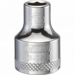 Dewalt DWMT86255OSP Deep Socket, 3/8 In Drive, 1/4 In, 6 Point, 1 In L, Vanadium Steel, Chrome Plated