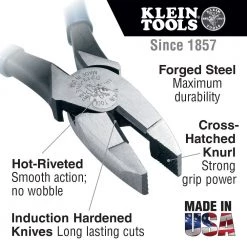 SALE Klein D213-9NE - 9" Lineman's Pliers - New England Nose